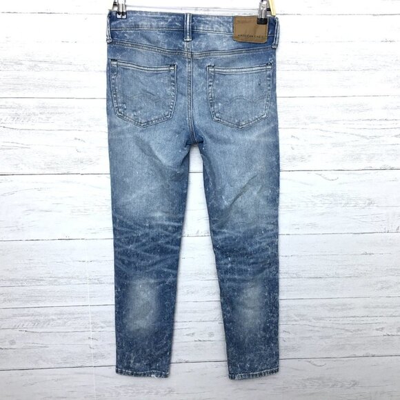 American Eagle Men's Jeans Next Level Airflex Skinny Distressed Light Wash 28x28 - Picture 2 of 13